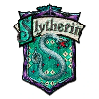 Imagen de Harry Potter © Slytherin Crest Parches termoadhesivos bordados aplique para ropa