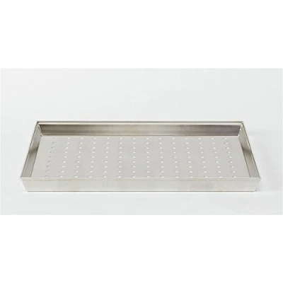 Imagen de Pentole Agnelli Moldes para Hornear Perforados rectangulares, Diámetro del Agujero 6 mm, aleación de Aluminio 3003, Plata, 35 x 38 cm