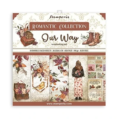 Imagen de Stamperia International Mini Scrapbooking Pad Our Way, multicolor, 20,3 x cm (SBBS64)