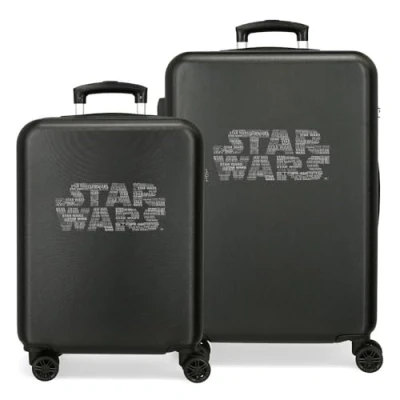 Imagen de Star wars Logo Juego de Maletas Negro 55/70 cms Rígida ABS Cierre TSA Integrado 119L 6,8 kgs 4 Ruedas Dobles Equipaje Mano