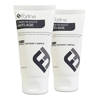 Imagen de Duplo Farline Crema De Manos Anti Edad, 2 x 50 ml con Proteccion Solar SPF 15