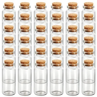 Imagen de BELLE VOUS (Pack de 36 Mini Botellas Cristal con Tapón Corcho 30 ml Botella Vidrio Hermética para Regalos Bodas, Fiestas, Especias Cocina y Mermelada