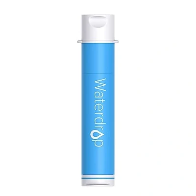 Imagen de Waterdrop Pajita de Filtro Agua para Senderismo, Sistema Filtración Portátil Acampar, Purificador Potable Emergencia, Mochila Viaje, 1 Paquetes Azul
