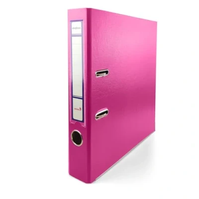 Imagen de Netuno 1x Ekobox Archivador Rosa 2 anillas 5cm lomo estrecho tamaño A4 organizador de cartón sólido para oficina estanterías carpetas y escritorio despacho