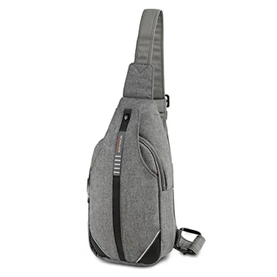 Imagen de Waterfly Mochila Bandolera Cruzada Pecho Bolso Pequeño para Ciclismo Deportivo Hombre y Mujer (Gris)