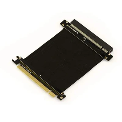 Imagen de Kalea INFORMATIQUE Ranura de expansión PCI Express Tipo Riser. Conectores PCIe x16 y Cable Plano blindado semirrígido 15 cm.