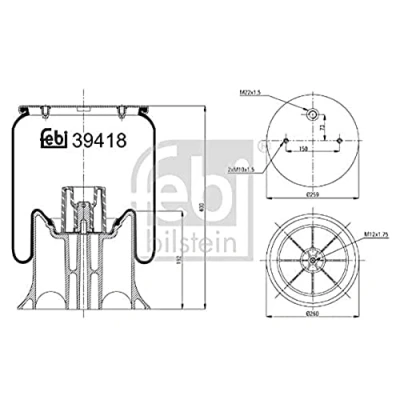 Imagen de FEBI BILSTEIN 39418 Fuelle, suspensión neumática