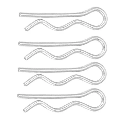 Imagen de Pin de chaveta R Clips Retención Enganche Mecánico Cabezal Resorte Pasadores Chapa Chapado En Zinc Fijación Fijador Clip Tractor Hierro Tipo chaveta(1.8 * 35mm30pcs)
