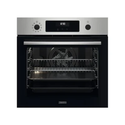 Imagen de Zanussi ZOPKX6X2 Horno Multifunción con Limpieza Pirolítica, 9 funciones cavidad XXL, Reloj electrónico + Mandos escamoteables, Antihuellas, Inox, Clase A+, 72 Litros