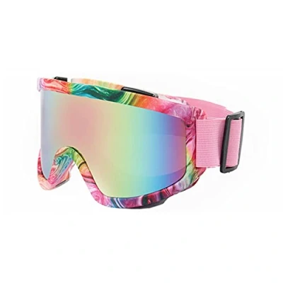 Imagen de ENEN Gafas de Esqui para Hombre Mujer, 100% Protección UV Snowboard Nieve Espejo OTG Viento Antivaho Esquiar Deportes Invierno (C)