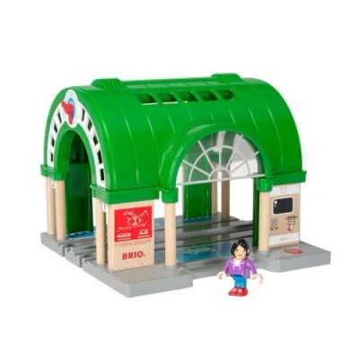 Imagen de BRIO WORLD Estación central de trenes, Accesorios para Circuito Tren BRIO, Set da 2 Piezas, Edad 3+ Años