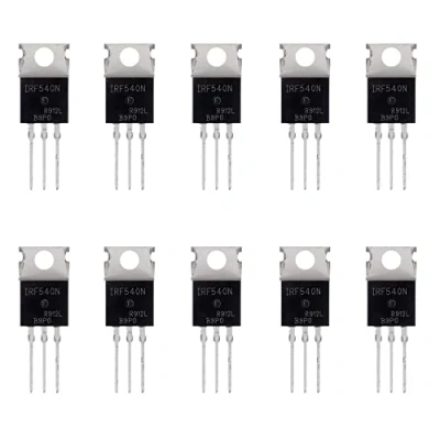 Imagen de BOJACK IRF540 MOSFET Transistores IRF540N 33 A 100 V canal N Potencia TO 220AB (Paquete de 10 piezas)