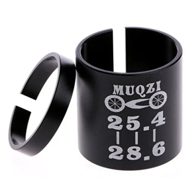 Imagen de ruiruiNIE Adaptador de cuña del vástago Manillar Bicicleta adelante Reducción la Conjunto Anillo Variable 25,4 a 28,6 mm