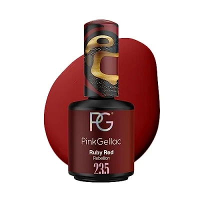 Imagen de PINK Gellac color 235 Ruby Red esmalte pintauñas gel permanente 14 días …
