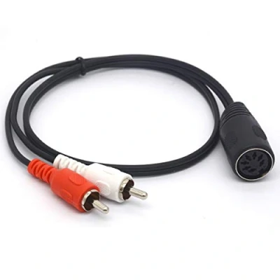 Imagen de OpenII cable DIN a RCA de 7 pines, conector MIDI hembra pines 2 macho, adaptador audio para Naim, Quad Stereo Systems (50 cm)