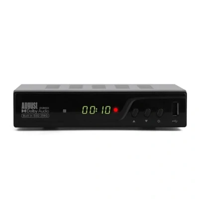 Imagen de 256 GB SSD Decodificador TDT HD August DVB502 Tuner Doble Receptor TV Grabadora con EPG de 7 Días, HDMI Full 1080p, Pausa y Rebobinado en Tiempo Real Subtítulos Descripción Audio