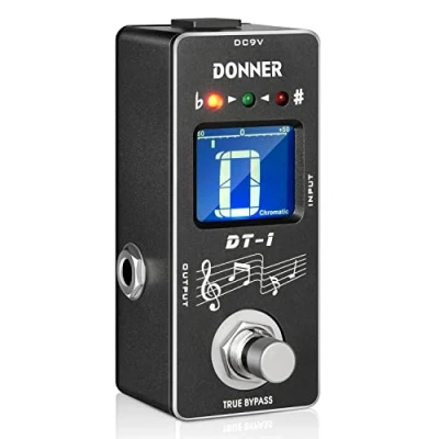 Imagen de Donner DT 1 Chromatic Pedal Afinador Guitarra Eléctrica, Guitar Tuner True Bypass