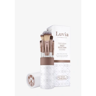 Imagen de Set de Pinceles maquillaje Luvia, Daily Selection Set, para polvos y ojos, 5 cosméticos veganos,