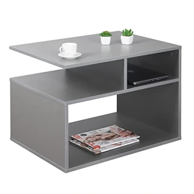 Imagen de RICOO Mesa de Centro Salon 69 x 50 cm WM095 PL Sofa Auxiliar Gris