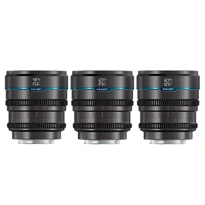 Imagen de SIRUI Night Walker 24mm 35mm 55mm T1.2 Cine Objetivo Lens Lenses Lente Set, de Enfoque Manual Gran Apertura(M4/3 Mount,MS 3SMG)