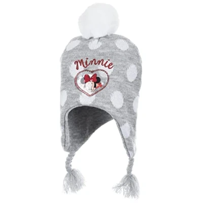 Imagen de Sun City Minnie Mouse Gorro de invierno para niña con pompón, color: rojo, talla: 54 (as3, numeric, numeric_54, gris), gris