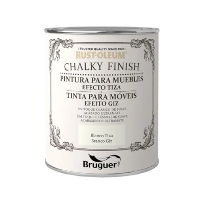 Imagen de Rust Oleum Bruguer Chalky Finish pintura para muebles Blanco Tiza 750ml