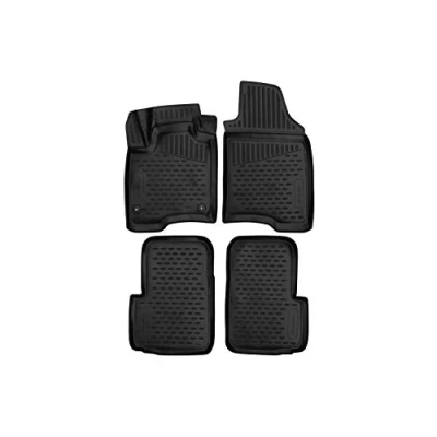 Imagen de Element 3D Alfombrillas Interior de Coche a Medida TPE FIAT Panda, 2011 4 pcs, Negro, Personalizado