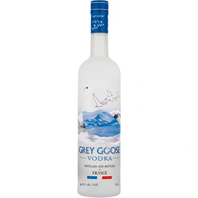 Imagen de GREY GOOSE vodka prémium francés, elaborado exclusivamente con el mejor trigo francés y agua de manantial natural, 40 % ALC., 600 cl / 6l