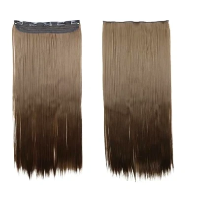 Imagen de CAISHA 70cm Clip in Extensions Extensión De Cabello Postizo Liso Marrón C63
