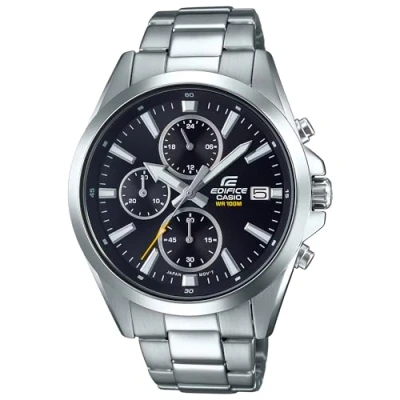Imagen de Casio EDIFICE Reloj en caja sólida, 10 BAR, Negro, para Hombre, con Correa de Acero inoxidable, EFV 560D 1AVUEF