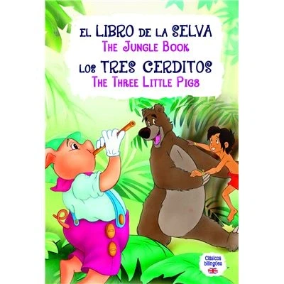 Imagen de El Libro De La Selva Los Tres cerditos: The Jungle Book Three Little Pigs: 18 (Clásicos Bilingües)