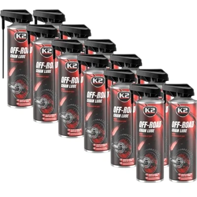 Imagen de K2 Lubricante para Cadenas de Motocicletas Pack 12 Todo Terreno, Protección y Durabilidad Off Road Chain Grease 250 ml