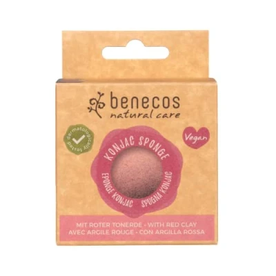 Imagen de Benecos natural beauty 94366 Esponja konjac arcilla roja 100% biodegradable
