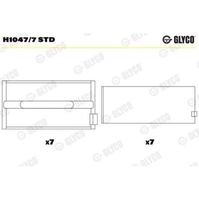 Imagen de GLYCO H1047/7 STD Cojinete de cigüeñal