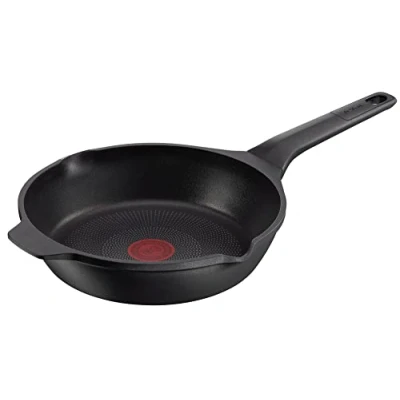 Imagen de Tefal Aroma On Sartén de aluminio fundido 24 cm recubrimiento titanio antiadherente y thermosport, aptas para todo tipo cocinas, base gruesa adecuada inducción