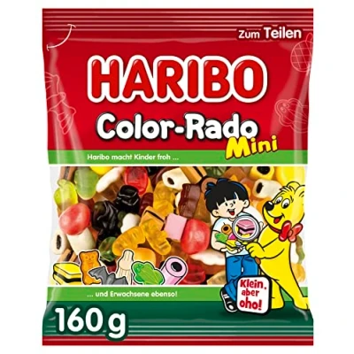 Imagen de Caramelos Haribo Color Rado Minis Dulces Regalo 160 Gramo Total