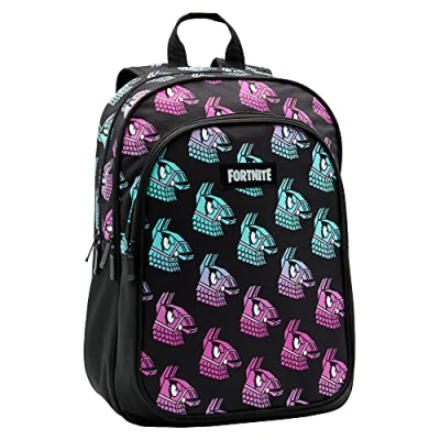 Imagen de Mochila Escolar Fortnite Llama Doble Compartimento y Bolsillo Frontal Adaptable a Carro Tirantes Espalda Acolchados 42 x 32 20 cm Toybags