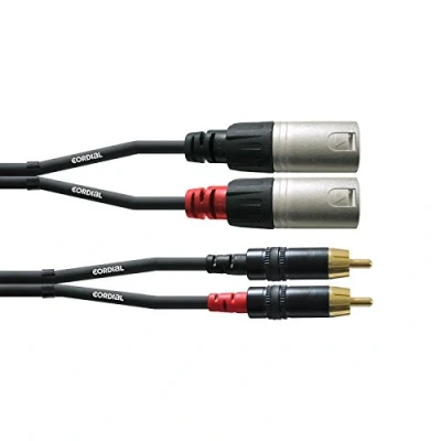 Imagen de CORDIAL Cable AUDIO doble XLR Male/Rca 3 m Essentials RCA