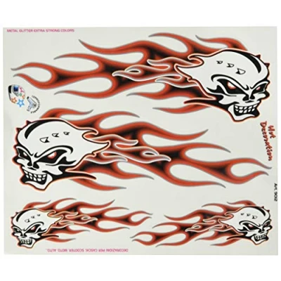 Imagen de 4R Quattroerre.it 9012 Adhesivos Calavera en Llamas 24 x 20 cm