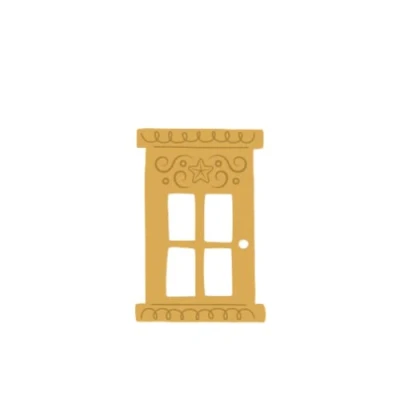 Imagen de Craftelier Mini Troquel para Decoraciones y Creaciones de Scrapbooking, Manualidades Tarjetería Figura con Forma Puerta Navidad Tamaño Aproximado del Troquel: 2,79 x 4,14 cm