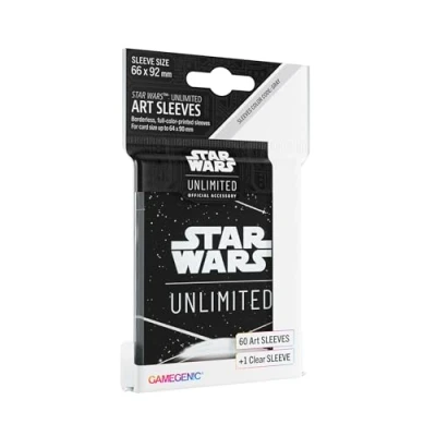 Imagen de Gamegenic Star Wars: Unlimited Art Sleeves Card Back White Pack de 60 Fundas Ilustradas con Diseño Oficial y 1 Funda Transparente Optimizado para Was Otros LCGs TCGs