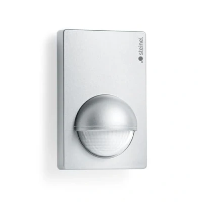 Imagen de Steinel Detector de Movimiento infrarojo IS 180 2 Plata, Sensor para Dentro y Fuera, ángulo detección, Ideal fachadas, entradas Principales, Jardines o Patios, 603618