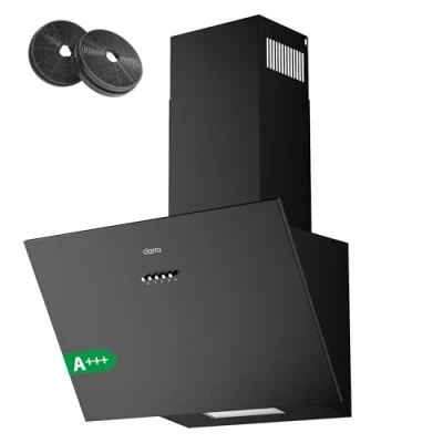 Imagen de Ciarra CBCB6762A Campana Extractora 60cm, 650m3/h, 3 Velocidades, Extractor de Humo y Aire Eléctrico para Cocina A+++ Eficiencia Energética, Incluye Filtro Carbón Activo CBCF003