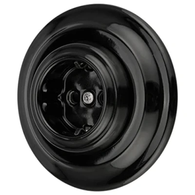 Imagen de Enchufe empotrable de porcelana retro, todo en uno, serie PR1, color negro