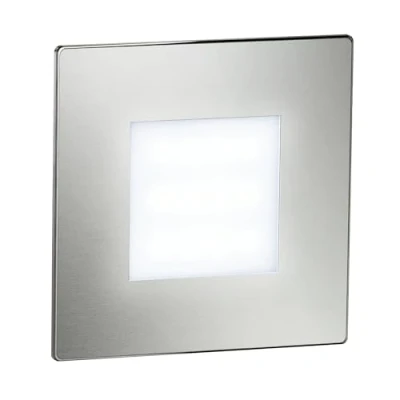 Imagen de ledscom.de LED Iluminación de escaleras/plafón empotrable pared FEX para interiores y exteriores, angular, acero inoxidable, 85 x mm, blanco frío, luz orientación, foco