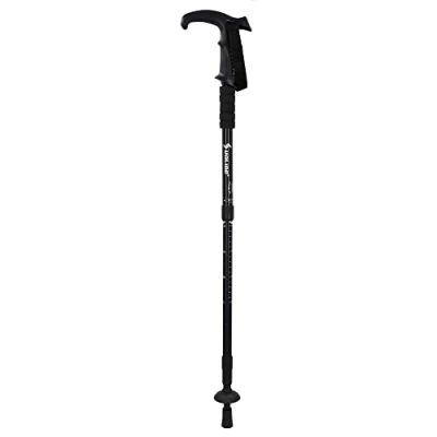 Imagen de AKTIVE Bastón Extensible Senderismo, Empuñadura Goma, Longitud Regulable 52 110 cm, Correa Ajustable, 2 Modelos Surtidos, Negro, Azul, Envío Aleatorio, Bastones de Trekking Plegables (52819)
