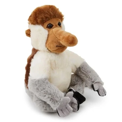 Imagen de Zappi Co Peluche de Mono Nariz Larga (25cm) Único, Suave Animal la Jungla, Ecológico, Fascinante para los Jóvenes Estudiantes, 100% Reciclado