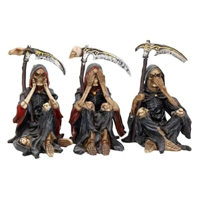 Imagen de Nemesis Now (Set of Three Figurine 9.5cm Black Something Wicked Figura Decorativa (9,5 cm), Color Negro, Talla única