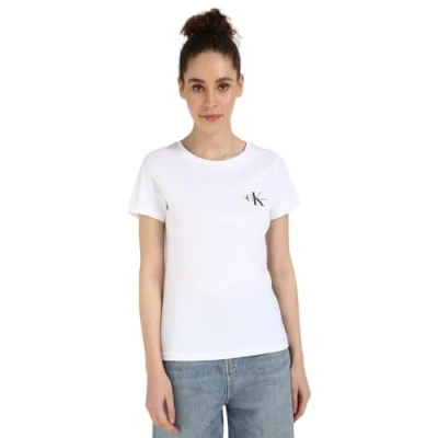 Imagen de Calvin Klein Jeans Monologo SLIM TEE 2 PACK Camiseta básica, Mujer, Talla: XL, Leek green/bright white
