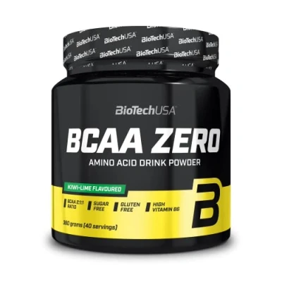 Imagen de BioTechUSA BCAA Zero Aminoácidos Esenciales en Polvo 6g con L Leucina Instantánea Vegano Sin Azúcar, Lactosa, Gluten, 360 g, Kiwi Lima